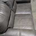 Signature Design by Ashley Navi Faux Leather Modern Loveseat, Gray