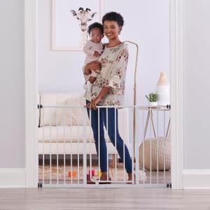 Regalo Safety 29-47" Easy Open Extra Wide Baby Gate for Doorways, Hallways & Bottom of Stairs, Pressured Mounted Safety Gate for Babies, Toddlers & Pets, Tested & Safe, American Designed and Owned