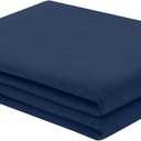 FreshCulture Twin Flat Sheet - Hotel Quality Twin Flat Sheet Only - Brushed Microfiber Top Sheet - Ultra Soft & Breathable - Wrinkle-Free - Easy Care - Single Flat Sheet (Twin, Navy Blue)