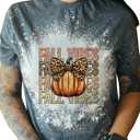 Funny Witchy Frog The Horrors are Never Ending Graphic Bleached T-Shirt Women Party Clothes (S)