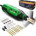 Electric Chainsaw Sharpener Kit  Multi-Purpose Chain Saw Sharpener Tool with Diamond Sharpening Wheels, Angle Attachment and Wrench for All Chainsaw Chains (54-Piece Accessories) (Green)