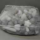 150 PCS Ball Pit Balls 2.1-2.2” Free Crush Proof Plastic Ball for Baby and Toddler -Grey/White Colors with Zip Storage Bag,Baby Pool Water Toys,Kiddie Pool