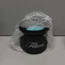 Black Basket Coffee Filter Holder With Lid - Round Container for Counter Storage - Rustic Farmhouse Bar Accessories Decor