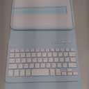 Cousper for iPad mini 7 Keyboard Case A17 Pro 2024/iPad Mini 6 Generation Case with Keyboard 2021 8.3 Inch, Pencil Holder, 7 Color Backlit Detachable Keyboard Cover for iPad mini 7th/6th Gen,Sky Blue
