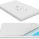 2"x27.5"x52" Mattress Topper, 27.5" Wx52 L Size with Super Soft Water-Resistant, Detachable & Machine Washable Cover, CertiPUR-US Certified Gel-Infused Memory Foam Pad, Pure White