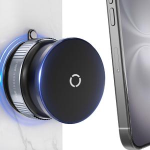 Magnetic Phone Holder Mount with Suction Cup [360 Rotatable] Compatible with MagSafe iPhone for Shower, Kitchen, Gym, Glass, Mirror, Car Display, Any Smooth Surface - Black