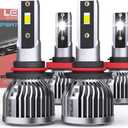 Fit For Ford F-150 (2015-2020) 9005 H11 High/Low Beam LED Headlight Bulbs, Super Bright Cool White, Plug and Play, Pack of 4
