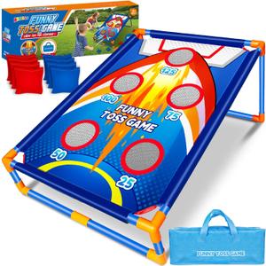 Bean Bag Toss Game for Kids Outdoor Activities, Cornhole Games for 3 4 5 6 7 8 Years Old Boys Girls, Fun Outside Toys for Family Party Games, Ideal Birthday for Ages 4-8 Toddlers