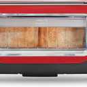 DASH Clear View Toaster - Compact Design with 7 Browning Levels & Clear-View Window, Extra-Wide Slot Large Toaster, 1-Touch Defrost, Reheat & Bagel Functions - Easy Clean Up Crumb Tray (Red)
