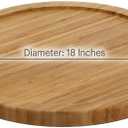 YBM Home Bamboo Wooden Non-Skid Spinner for Kitchen, Pantry, Fridge, Cupboards, or Counter Organizing, Fully Rotating Organizer