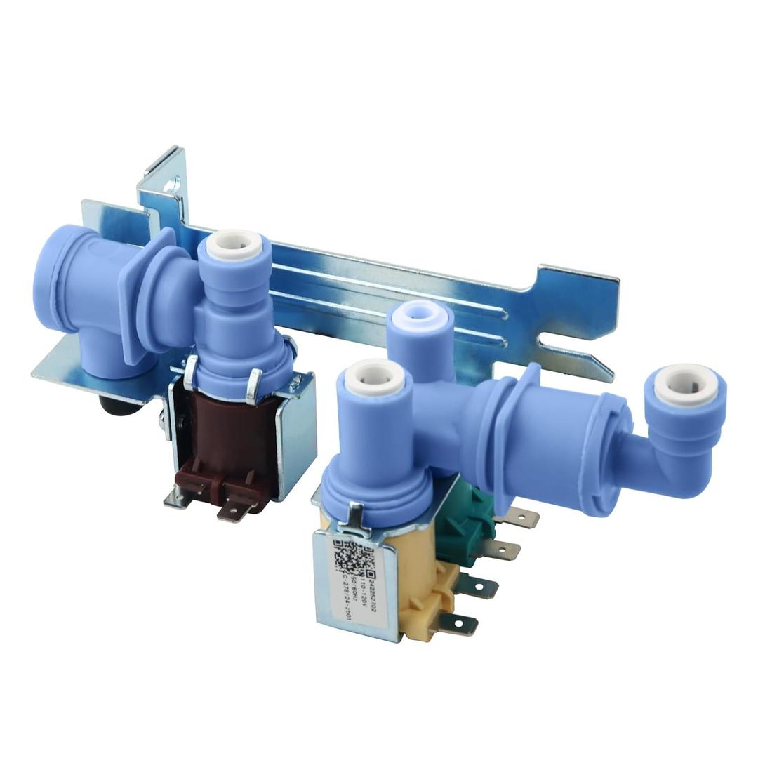 242252702 240531101 Refrigerator Water Inlet Valve for Frigidaire Electrolux Crosley, Plastic Water Inlet Valve Replacement Part Number K-76150 WV2702 241636701