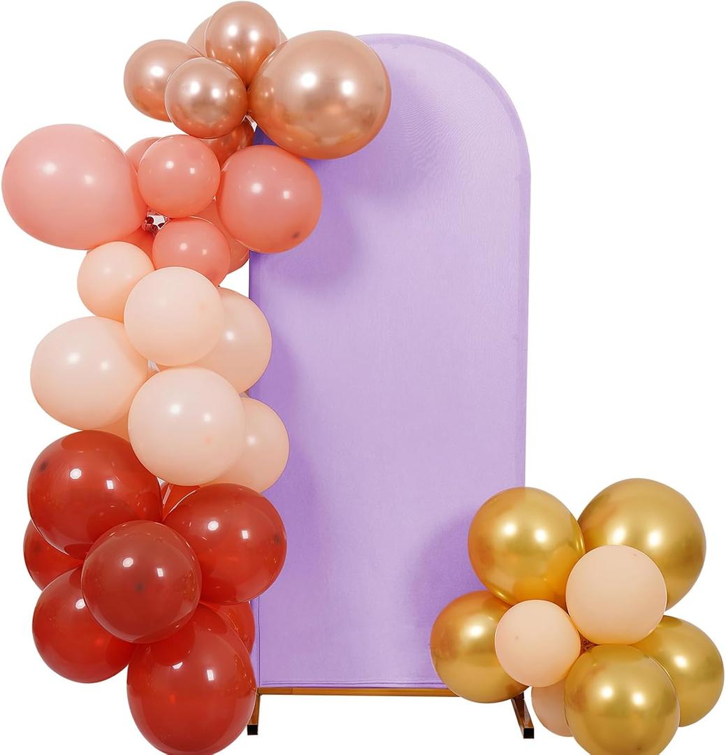 Peomeise 6FT Wedding Arch Cover Lavender Arch Backdrop Cover Stretchy Spandex Backdrop Stand Covers for Birthday Party Ceremony Banquet Decor(72" L x 31.2" W)