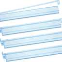 Mahjong Racks with Pushers 4PCS Set Majiang Tile Holder Acrylic Mahjong Racks Accessories and Gifts (Bling Blue)