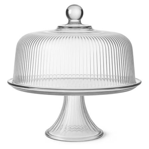 Anchor Hocking Monaco Cake Set, STD, Crystal, 2 Pcs