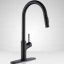 Achelous Black Kitchen Faucet with Pull Down Magnetic Docking Sprayer,Stainless Steel Pull Out RV Kitchen Sink Faucets,Single Handle Deck Mount,Grifos De Cocina (Black)