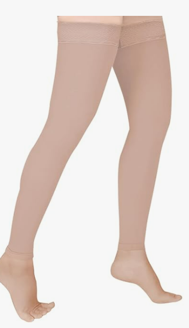 Doc Miller Thigh High Calf Sleeves Compression Hose 15-20 mmHg Opaque Stockings M