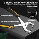 9.5 Inch Ceiling Grid Punch - Metal Sheet Pliers for Suspended Ceiling