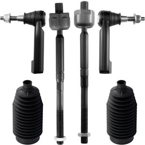 BDFHYK 6pcs Front Inner & Outer Tie Rod Ends Kit w/Tie Rod Boot Compatible with 2007-2014 Lincoln Navigator, 2007-2014 Expedition 2009-2014 F150 Replacement for EV800457 ES800515 ES800514