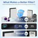 116130 HEPA Replacement Filter H for Winix 5500-2 Am80 Plasmawave Air Purifier,H13 True HEPA High-Efficiency Activated Carbon Filter,2 Combo Set