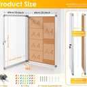 SWANCROWN 36x24 in Enclosed Bulletin Board, Lockable Cork Board Wall 6xA4