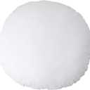 32 Inch Round Diameter Down Alternative Decorative Pillow Insert, Cotton Cover, White