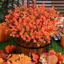 BLEUM CADE Fake Mums Fall Decor-18 Bundles Faux Mums for Outdoors, Artificial Fall Mums Flowers for Outdoor Planters Decoration, UV Resistant Autumn Plants No Fade Fake Fall Flowers for Outdoor Decor