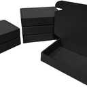 100 Pack 4.1x3x1.2 in Black Mini Shipping Boxes | Corrugated cardboard mini mailer boxes. Ideal for small biz shipping, holiday gifts, crafts & packaging