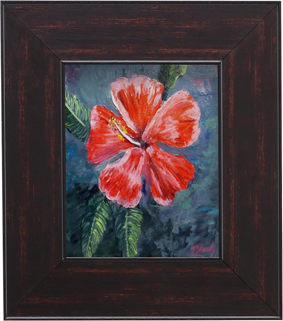 DIY Wood Plein Air Frame for Canvas 9x12, 3.1" Wide Antique Canvas Floater Frames, Vintage Canvas Floating Frame, Ornate Picture Frames(9"x12", Black Walnut)