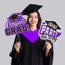 Purple Themed Graduation Decorations 2026- Graduation Yard Signs Class of 2026,Congratulate Graduation yard signs - Graduation Party Supplies for High School & Graduation Party Decorations