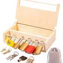 MIKNEKE Montessori Lock and Key Toy Set for Kids, Educational Locks and Keys Toy, Montessori Materials Homeschool Preschool Educationl Toys for 3+ Year Old Toddlers (6 Pack Locks), LOCKS KEYS 01