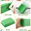 Hoteam 18 Pcs Flat Storage Organizer Bins Letter Size Paper Tray Classroom Storage Plastic Art Trays Classroom Pencil Organizer Baskets for School Office Teacher Book Organization(Green)