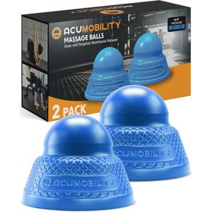 Acumobility Massage Ball Roller 2 Pack - Trigger Point - Massage Balls Massage Roller Ball - Foot Massage Ball - Physical Therapy Ball (Deep Pressure)