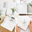 TANONE Glossy White Contact 35.4" X 118" White Shiny Peel and Stick Wallpaper- Self Adhesive Removable Iridescent Glitter Vinyl Wrap for Countertops Cabinets Dressing Table Easy to Clean