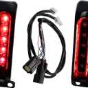 Smoked LED Saddlebag Support Insert Turn Signal Lights, Keystone Auxiliary Filler Panel Brake Tail Lights for Harley Touring FLHR Road King FLHT FLHTC Electra Glide FLHRS 2014-2023