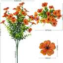Lnoicy 20 Bundles Artificial Flowers for Outdoor Fake Plants for Spring Decoration,Faux Eucalyptus Flowers for Planter UV Resistant Lifelike for Home Porch GardenOrange