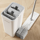 JOYMOOP Mop and Bucket Set with Wringer, Flat Mops for Floor Cleaning, Wall Mop Cleaner with Long Handle, Hardwood Floor Mop with 5 Microfiber Pads