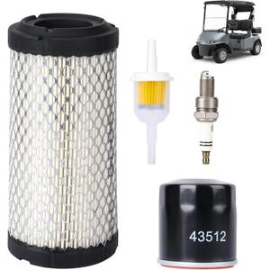 DRIVE UP EZGO Tune Up Kit for 2008-Up RXV and 2010-Up TXT Gas Golf Cart w/4 Cycle Kawasaki Motor with Air Filter Fuel Filter Oil Filter Spark Plug, 13.5 hp Engine Maintenance Kit for EZGO Models