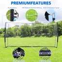Storgem Soccer Goal,Soccer Net,Soccer Goals for Backyard,with Bow Frame,Collapsible Metal Base and 15 Training Cones