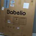 Babelio Baby Gate with Adjustable Cat Door,29-43" Auto Close Durable Pet door for Stairs,Doorways and House,Pressure Mounted,Easy Install,Effortless Walk Thru,White