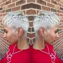 Grey Pixie Cut Hair Wig with Bangs for Daily Wear Gray Short Human Hair Pixie Cut Glueless Layered Wig Wavy Grey Wigs for Party Cosplay Daily Use Glueless Full Machine Made Wigs