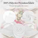 PLOYMONO White Heavy Duty Cloth Napkins - 17 x 17 Inch Solid Washable Polyester Dinner Napkins - Set of 8 Napkins with Hemmed Edges - Great for Weddings, Parties, Banquets Dinner & More