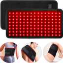 Red Light Therapy, T60 Large Infrared Light Therpy Pad for Body Back Pain Muscle Feet Knee Relief, Portable Red Light Therpy Wrap Belt 660&850nm Heating Pad for Men Women