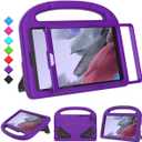 Kids Case for Samsung Galaxy Tab A7 Lite 8.7" Tablet, Built-in Screen Protector, Shockproof Handle Stand Protective Case for Samsung Galaxy Tab A7 8.7 inch 2021(SM-T220 / T225 / T227), Purple