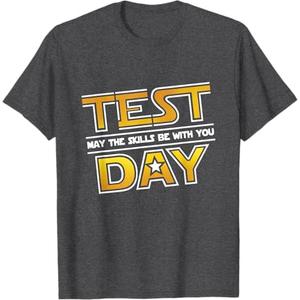 Test Day Testing - May The Skills Be With You School Teacher T-Shirt (Small, Black)