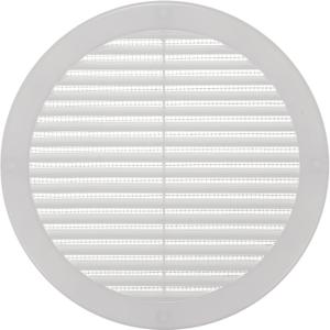 Vent Systems 8" Inch (Opening Dimensions) White Soffit Vent Cover - Plastic Round Air Vent Grille - Built-in Mesh Screen - HVAC Register Louver for Bathroom, Home, Kitchen