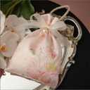 LYSXP Satin gift bags with drawstring & Handles,5x7 Inch 10Pcs Elegant Satin Printed Small Bags for Weddings, Small gift bags,Birthdays & Holidays (pink)