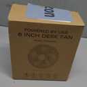 SLENPET 6 inch USB Desk Fan, Adjustable Tilt, 4 Speeds, Ultra-quiet, 90Rotation, Portable, Metal Base, Silver