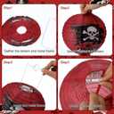 Panelee 12 Pcs Pirate Theme Paper Lanterns Birthday Party Decorations 8 Inch Hanging Round Paper Lanterns for Halloween Party Decorations Holiday Indoor Outdoor Ceiling Ornament Supplies