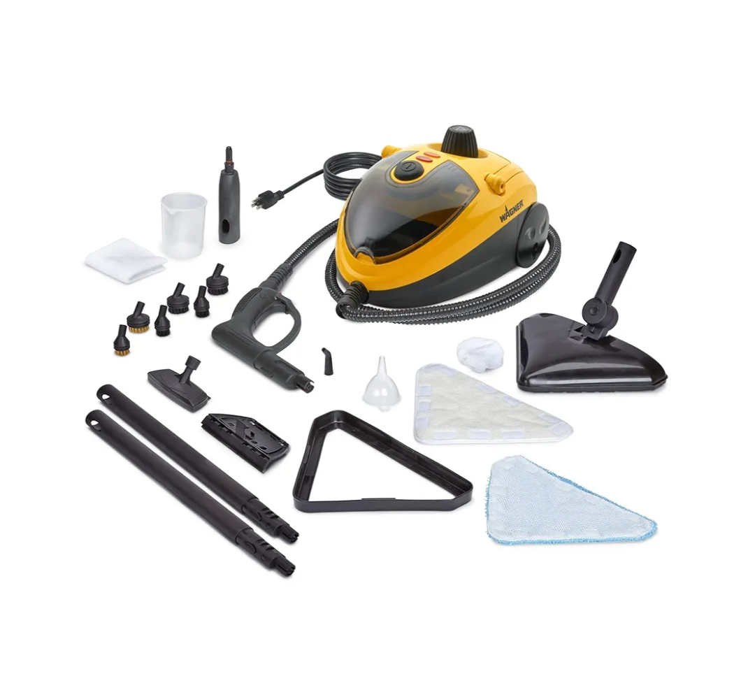 Wagner Spraytech C900134 925e Elite Steamer Multi-Purpose Mop with 20 Accessories for Chemical-Free Steam Cleaning, Hardwood Floors, Tile, and More