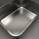 5 x Stainless Steel Litter Box, Metal Cat Litter Box with High Sided for Medium and Small Cats, Kitty Litter Boxes, Non-Stick, Easy to Clean, Sturdy and Durable Cat Toilet (17.52" L x 13.6" W x 6" H)